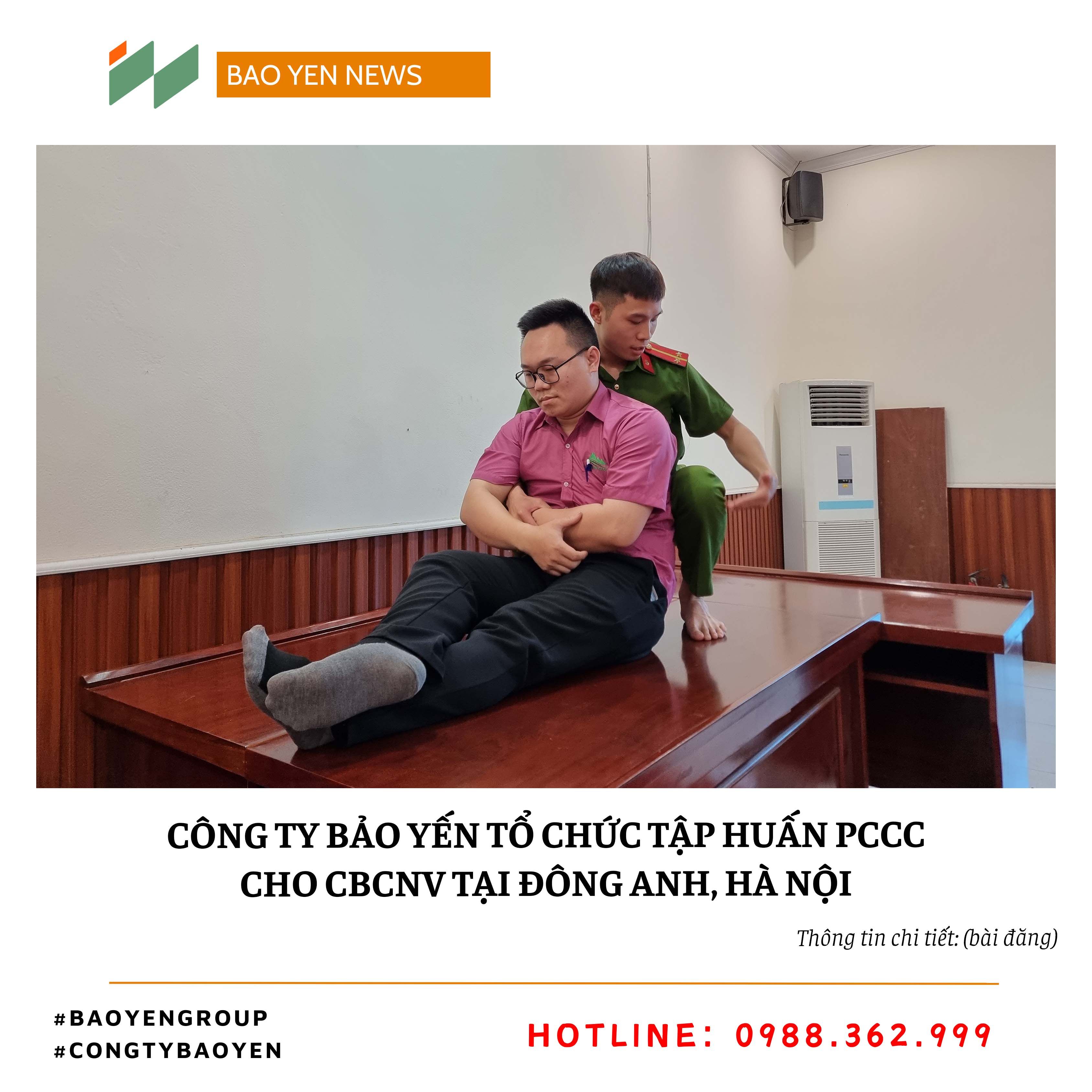 CÔNG TY BẢO YẾN TẬP HUẤN PCCC CHO CNLX, NVPV NĂM 2024